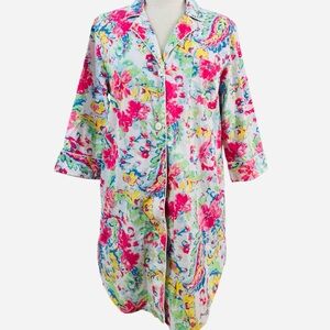 LAUREN RALPH LAUREN- VINTAGE PAJAMAS SHIRT DRESS
FUN colorful pattern